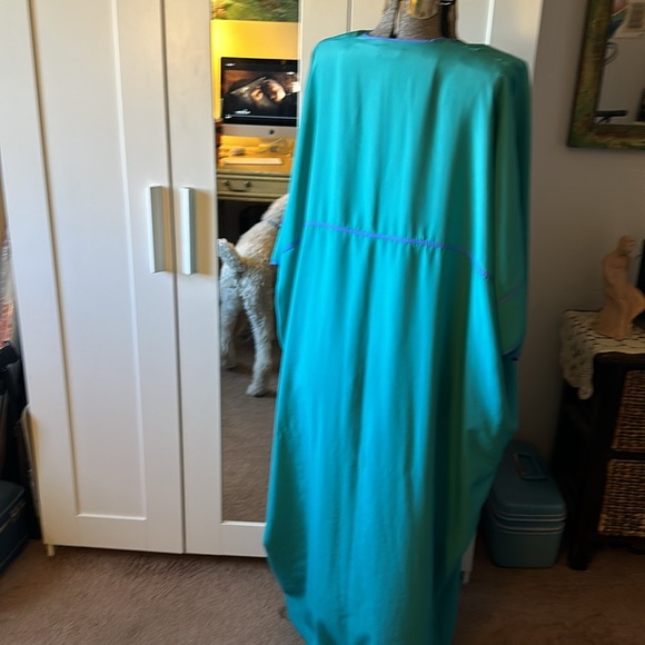 Bill Tice for Saks Fifth Avenue 1970’s Asian Inspired Caftan Very Good Vintage - Picture 5 of 17